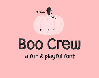 Boo Crew Sans Font: Halloween, Chunky, Legible (Digital Download)