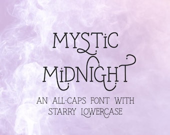 Mystic Midnight Font: Modern Tarot Font for Cricut & Procreate, Halloween Fonts