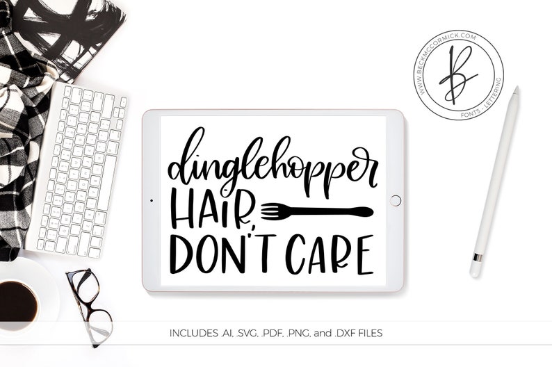 Download Dinglehopper Hair Don't Care SVG Silhouette Cut File | Etsy
