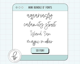 Cursive Font Bundle: Monoline Schreibschrift
