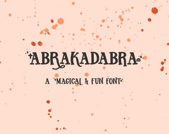 Abrakadabra Serif Font: Halloween Font with Stars, Witchy Fonts