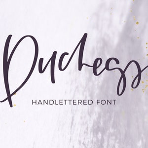 Duchess Script Font: Modern Calligraphy, Handwritten Style