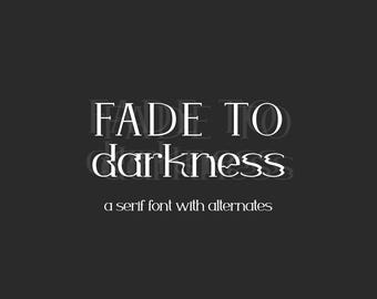 Fade to Darkness Serif Font: Modern Tarot Font for Cricut & Procreate, Halloween Fonts