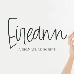 Eireann Script Font: Modern Signature Font