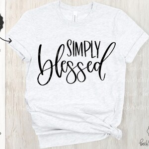 Einfach gesegnet SVG - Silhouette Schnitt Datei - Sofortiger Download für Cricut - Silhouette - Inspirierende SVG - Dankbar SVG - Dankbar dafür