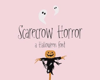 Scarecrow Horror Serif Font for Cricut & Procreate, Halloween Fonts