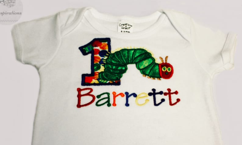 Colorful First Birthday Caterpillar Shirt or Bodysuit