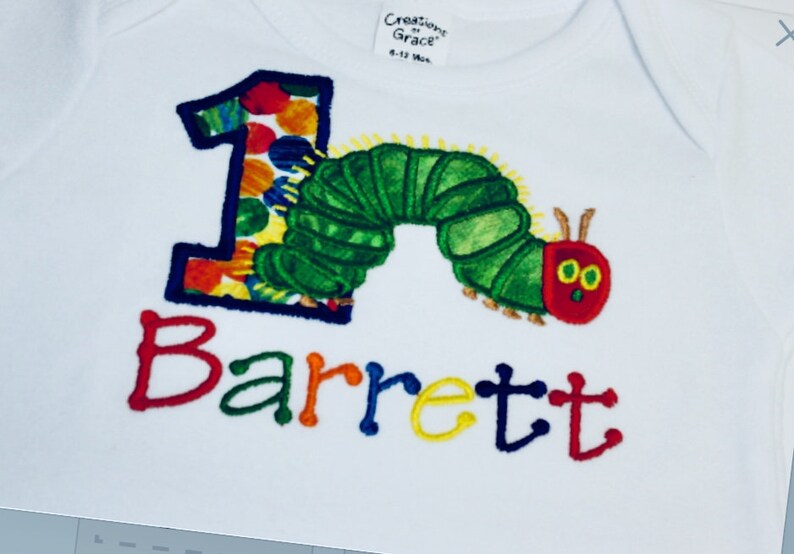 Colorful First Birthday Caterpillar Shirt or Bodysuit