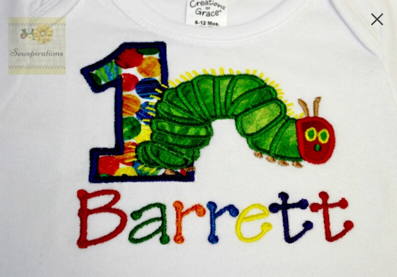 Colorful First Birthday Caterpillar Shirt or Bodysuit
