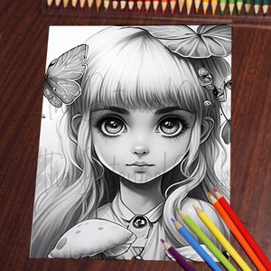Delicate Forest Fairy Girls Fantasy Coloring Book Pt 2 , Adults Kids ...