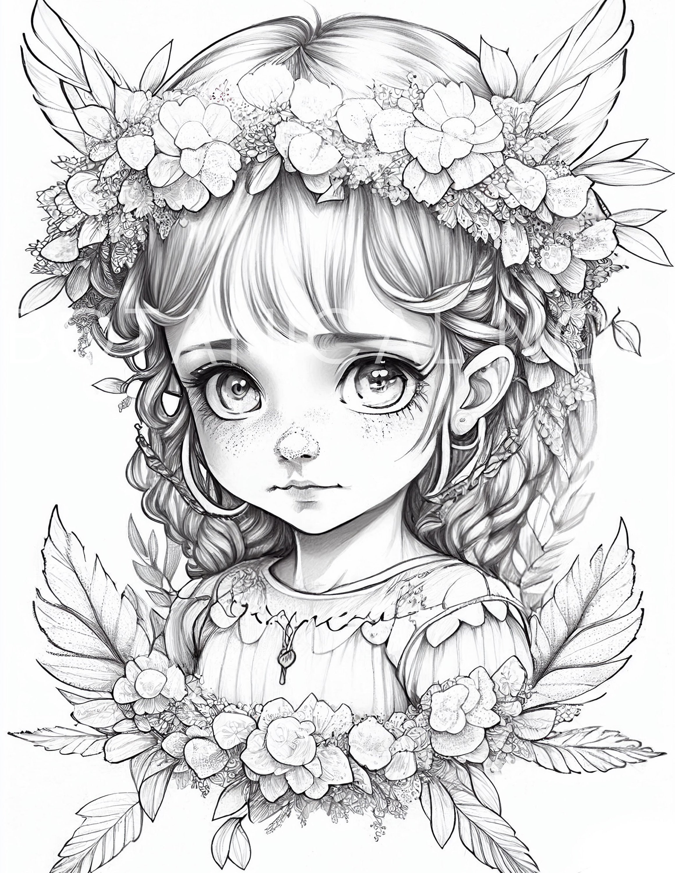 Pretty Girl Coloring Page