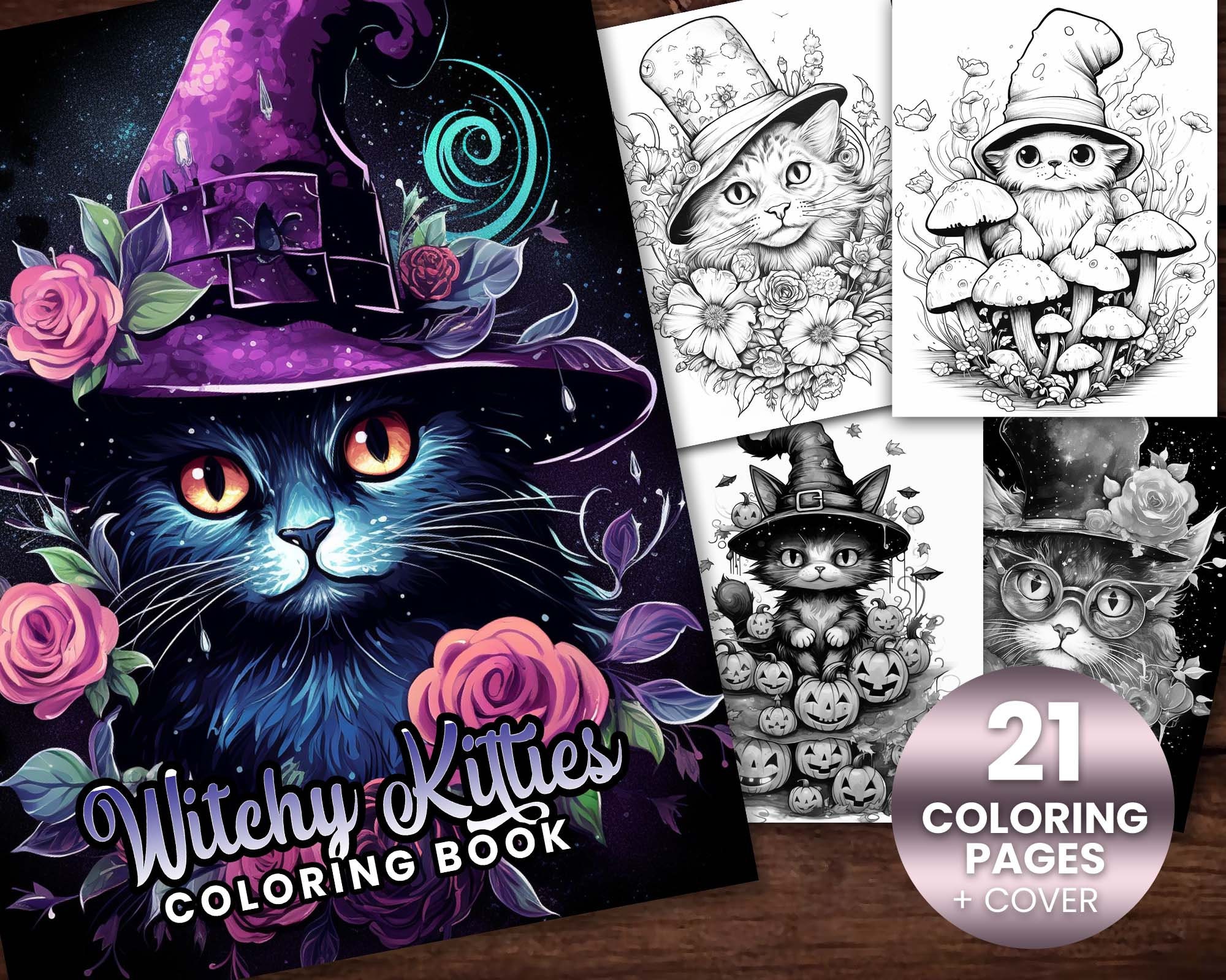 19+ Super Kitties Coloring Book