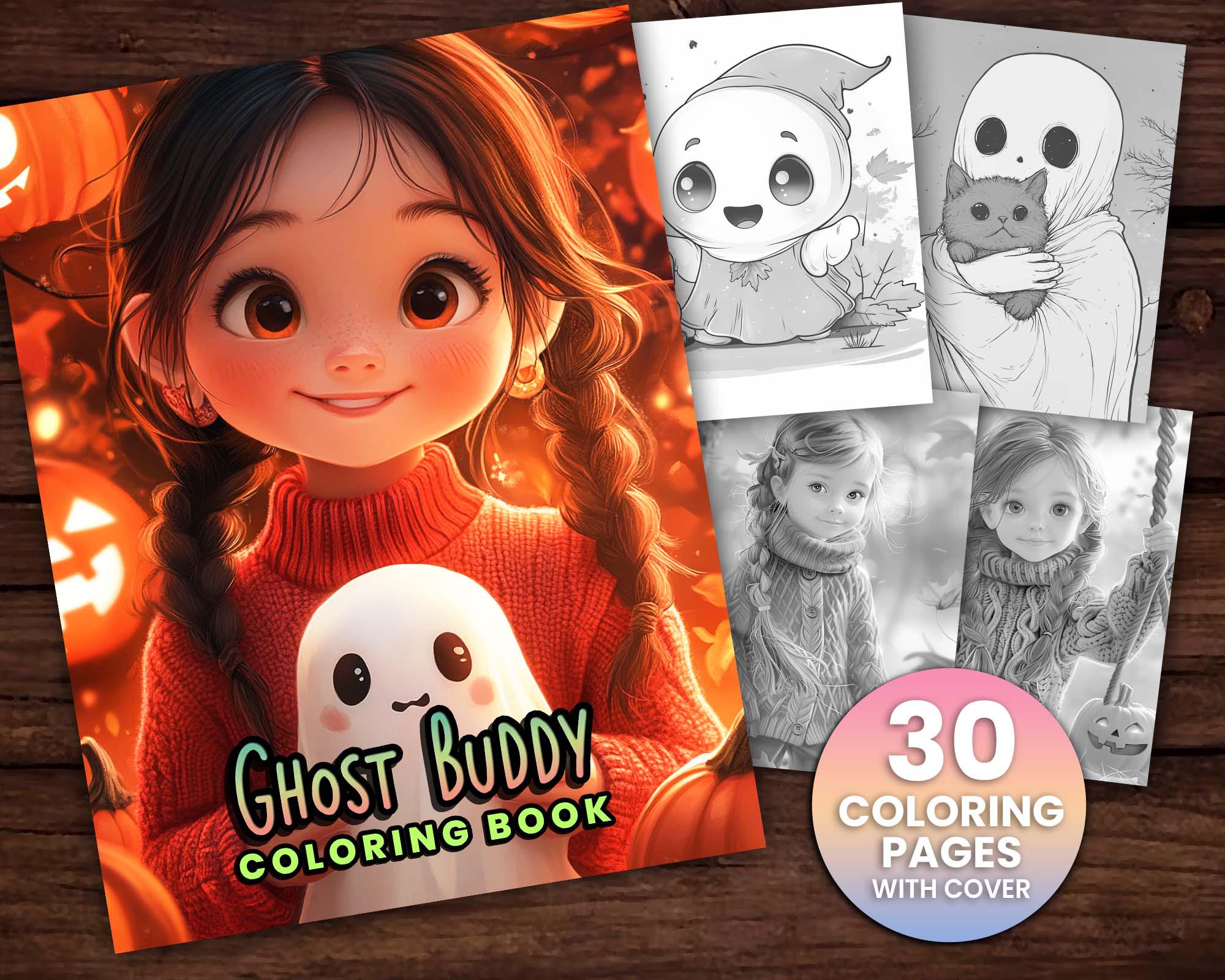 37 Ghost Crafts for Kids to Make This Halloween 20 24 Halloween Ghost Buddy Coloring Book, Adults + kids- Download -…
