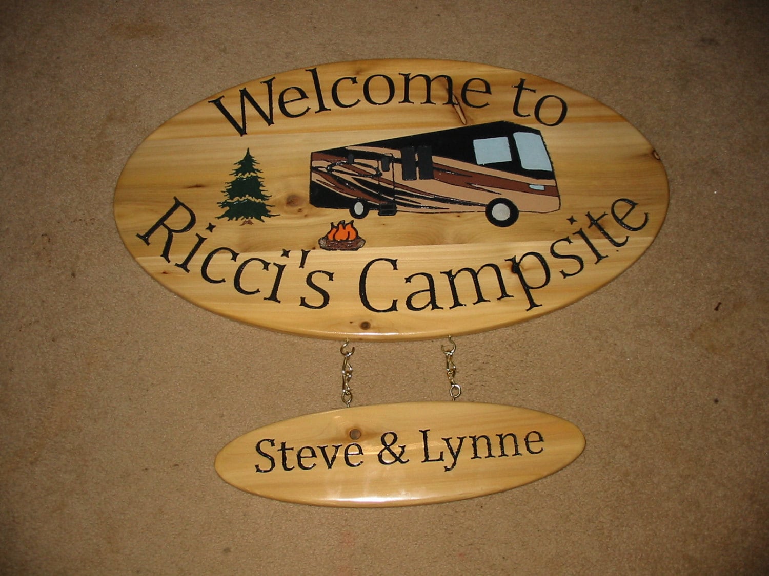 to Campsite Sign Personalized Etsy