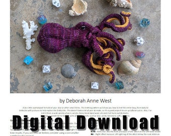 Octopus Dice Bag Knitting Pattern - PDF Download