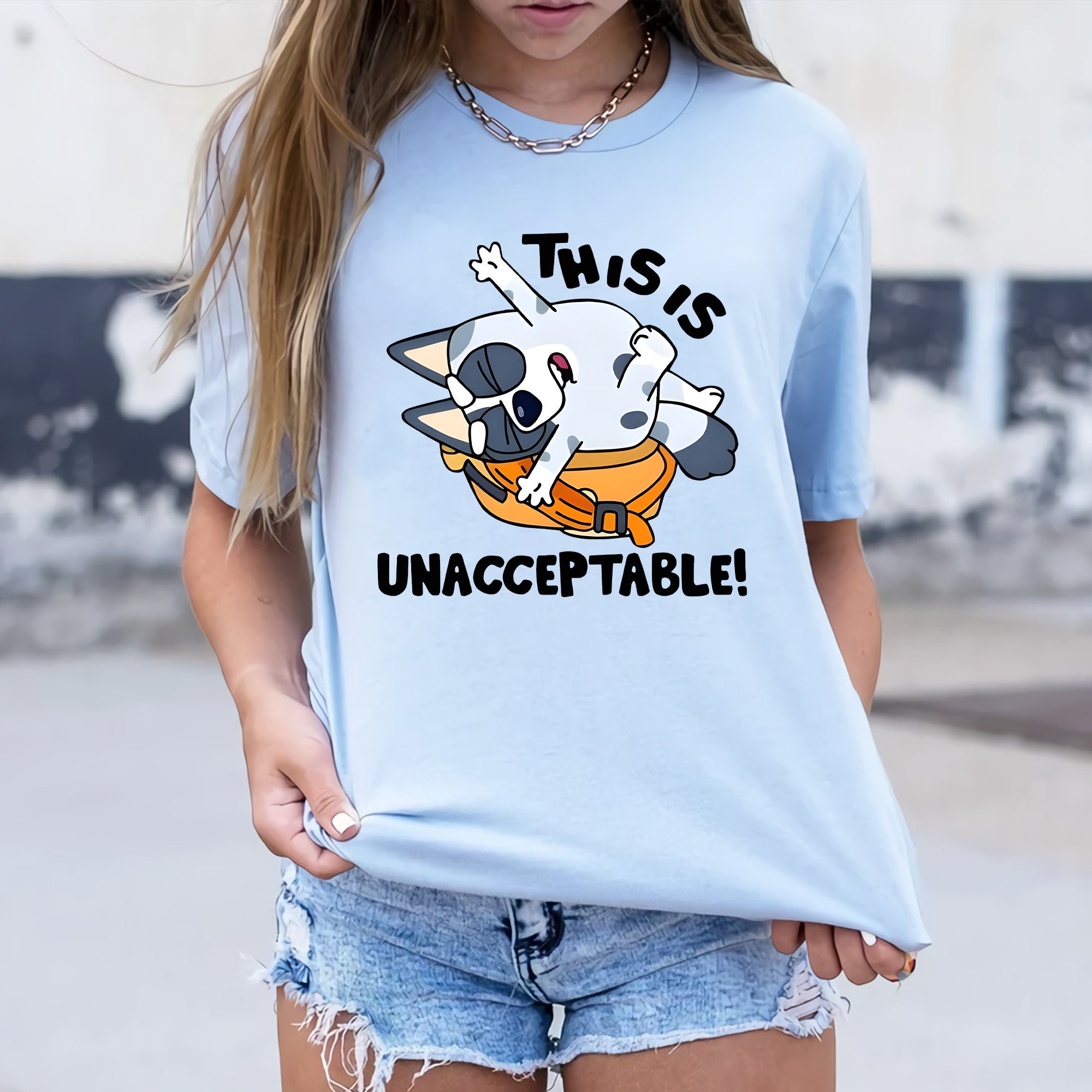 Bluey PNG This is Unacceptable Stickers Png Bluey Family Etsy