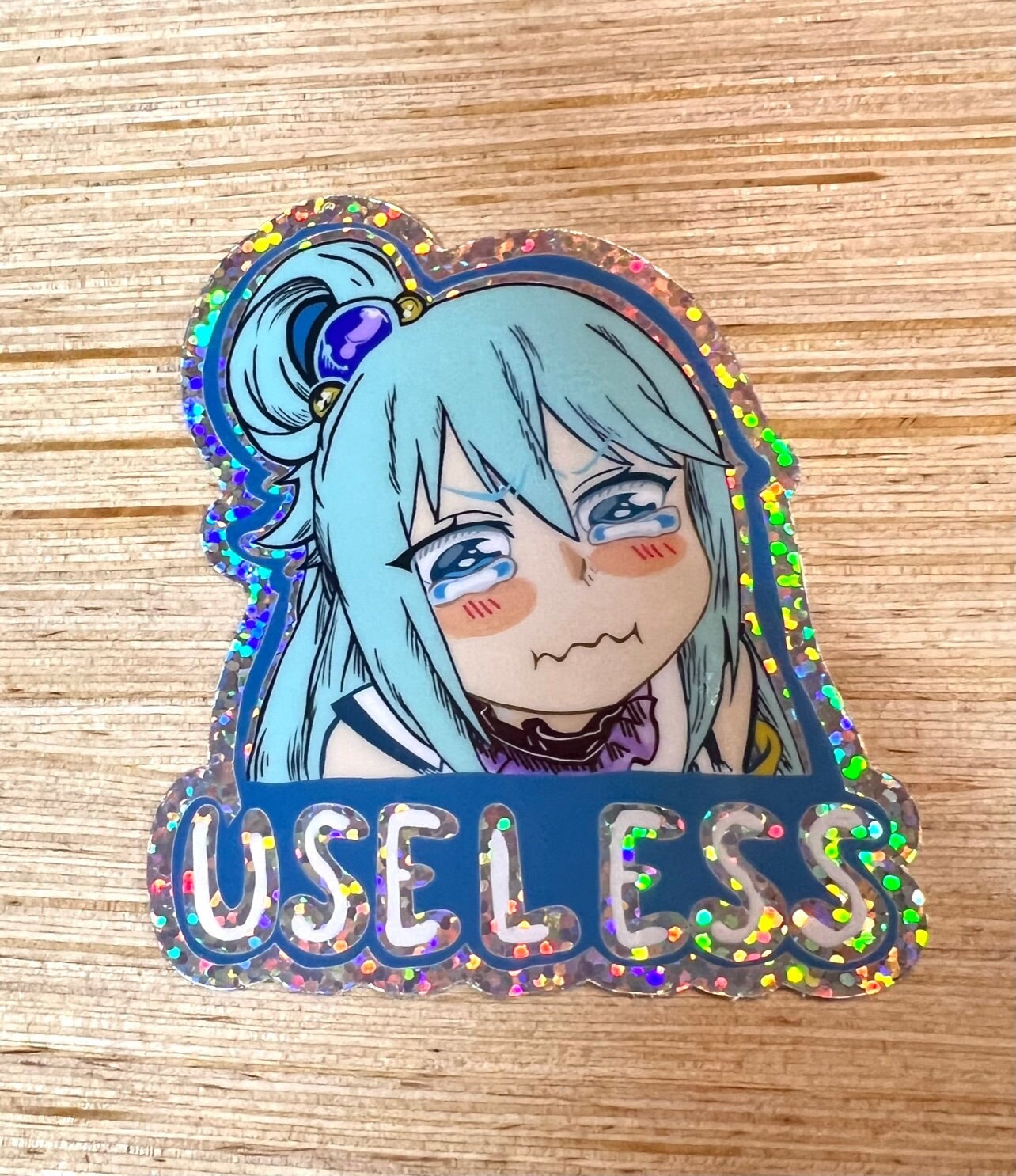 Funny Aqua KonoSuba Anime Girl Sticker for Sale by slinkraz