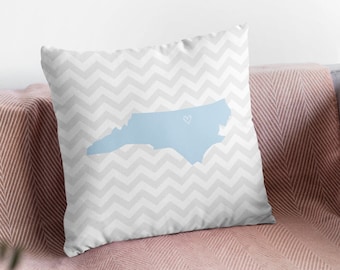 University of North Carolina - Chapel Hill - Blue and White - Spun Polyester Square Pillow Case