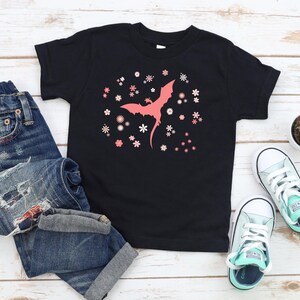 Floral Dragon Shirt Magical Whimsical Cottage Core Fantasy Shirt Dragon Books Lover Shirt Dragon Tee Reader Kids Dragon Youth Dragon Shirt