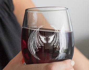 Rhysand Bat Boys Wine Glass Night Court Acotar Gifts Acotar Merch Acotar Wine Glass Night Court Wine Glass Stemless Wine Glass High Lord