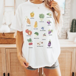 Vegetable Shirt Farmers Market Shirt Homestead Shirt Homeschool Mom Shirt Farmer Shirt Cottage Core Shirt Farm Shirt Farmer Shirt Fruit Tee