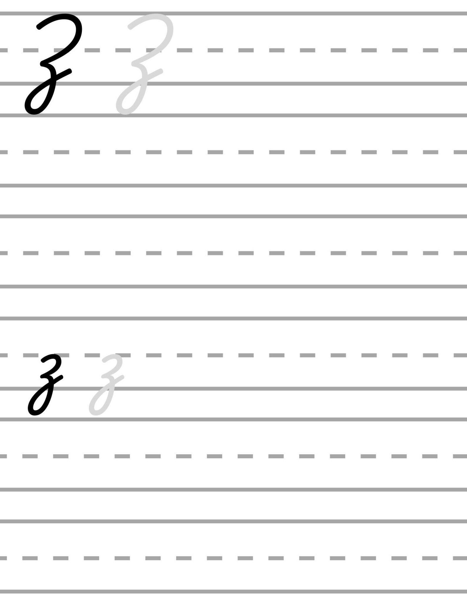 Cursive Handwriting Penmanship Worksheets Cursive Alphabet Second Third ...