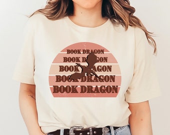 Book Dragon Shirt Bookish Shirt Reader Shirt Fantasy Shirt Romantasy Romance Enemies to Lovers Booktrovert Shirt Womens Tee Book Gift Dragon