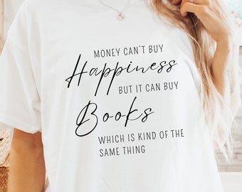 Happiness Books Reader Shirt Bookish Shirt Meme Shirt Booktrovert Shirt Reader tee Funny Book Shirt TBR Library Shirt Book Tee Book Worm Tee