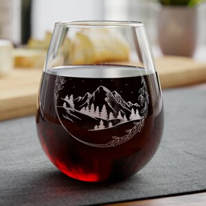 Night Court Acotar Gifts Acotar Merch Acotar Wine Glass Night Court Wine Glass Prythian High Courts Stemless Wine Glass image 2