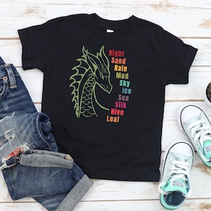 KIDS Dragon Books Wings Fan Shirt Dragon Books Lover Shirt Dragon Tee Reader Night Wings Youth Dragon Shirt Wings of Fire Shirt Rainbow Tee
