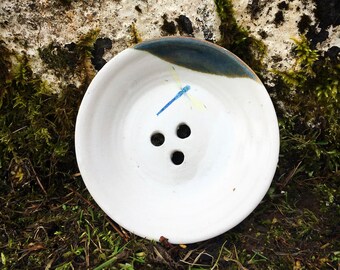 Dragonfly ceramic pottery soap dish pottery stoneware