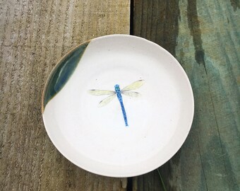 Dragonfly ceramic pottery soap dish pottery stoneware