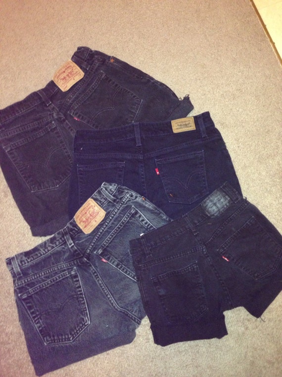 black high waisted levi shorts