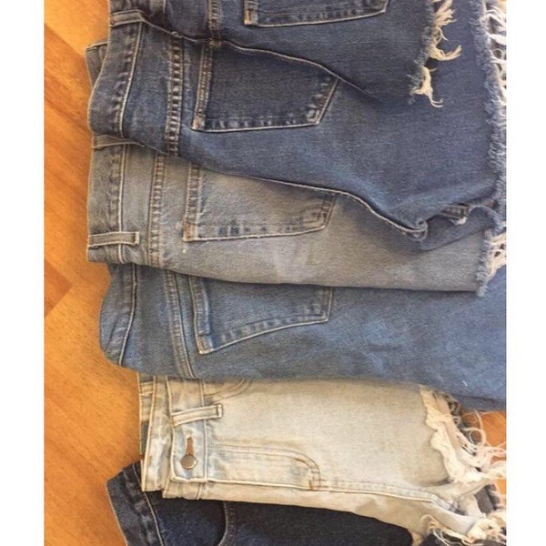 vintage high waisted jean shorts / cut off ALL SIZES, All brands, High Rise plus size sale xxs xs s m l xl plus High waist shorts women Sale