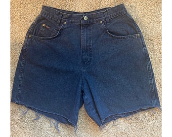 High Waisted Vintage denim shorts high waisted shorts vintage womens highwaisted blue jean shorts 32” 90s jean shorts