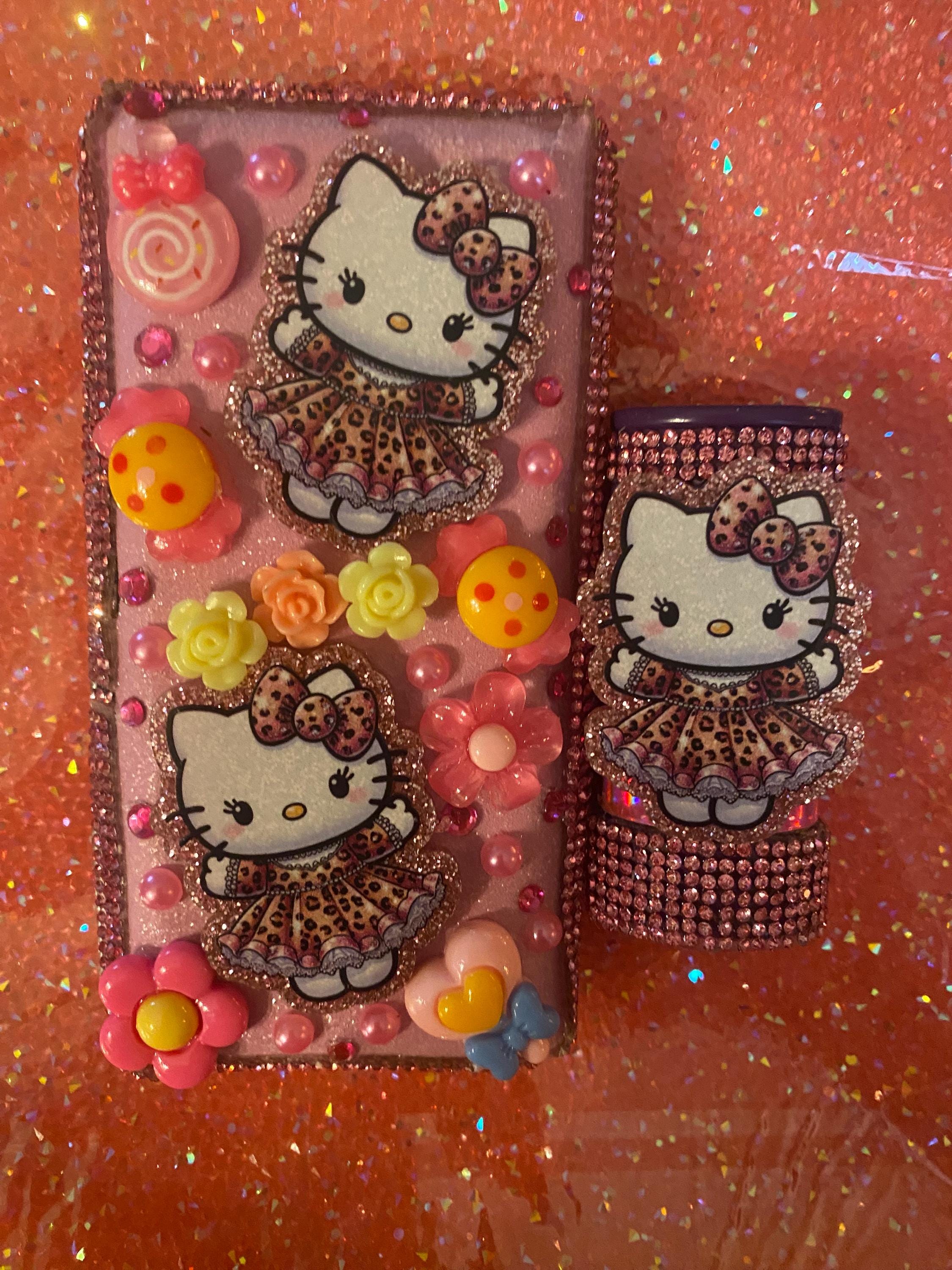 hello kitty cigarette holder | Accessories | Pink Or Black Hello Kitty Case 2024 2 in 1 Lighter