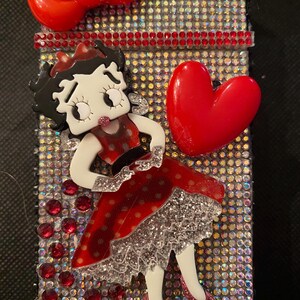 Betty Boop Cigarette Case With Lighter Case Fits 100 or King Size