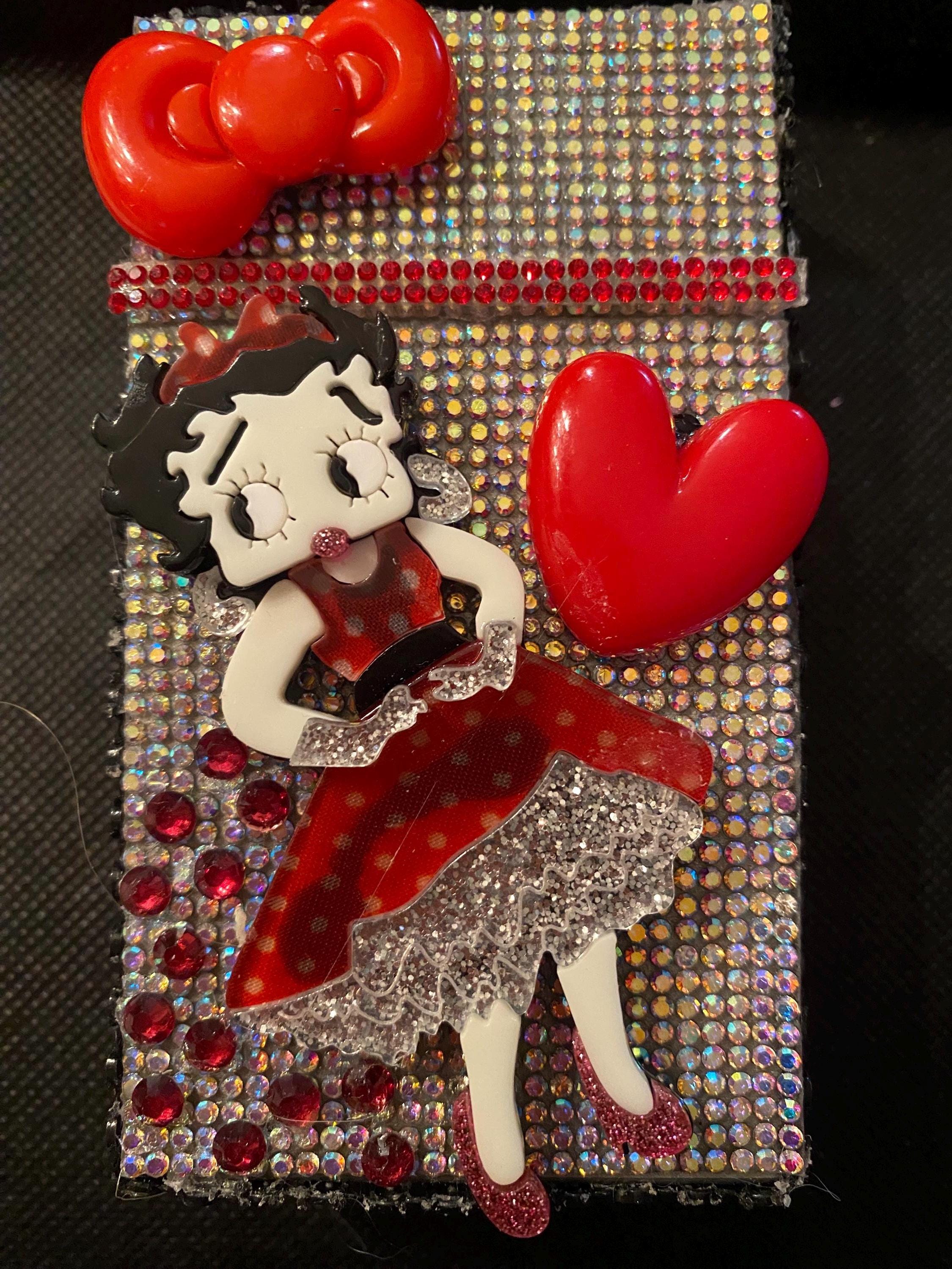 Betty Boop Cigarette Case With Lighter Case Fits 100 or King Size