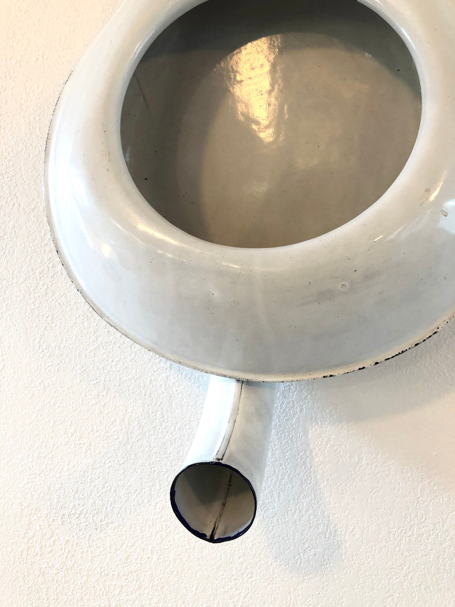 Vintage Enamel Bedpan / Wall Decor / Bathroom Decor Etsy