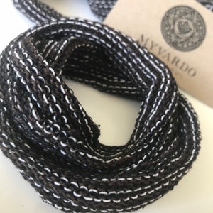 Dread-Zusätze, Schwarze und Weiße extra große Dread-Haargummis, Dread-Haargummis, Dreadlocks, Dread-Haargummis, Dread-Haargummis