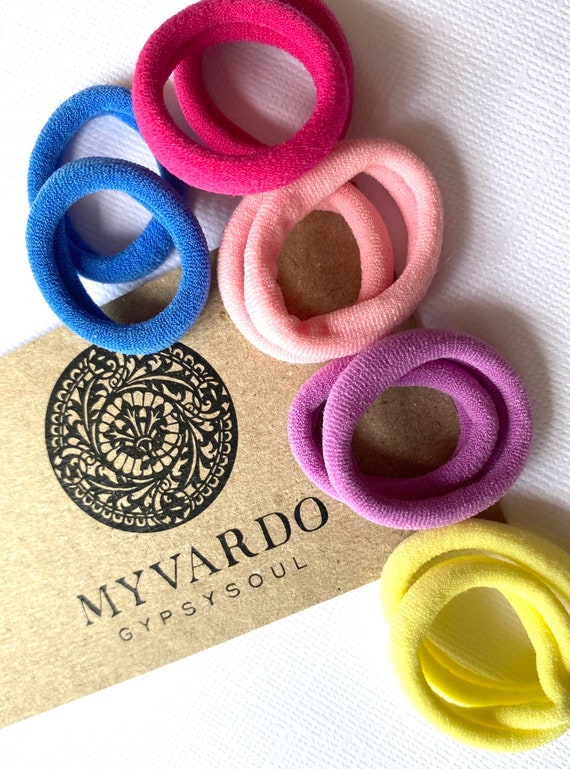 FAT HAIR TIE THIN PALE YELLOW FAT HAIR TIE THIN PALE YELLOW