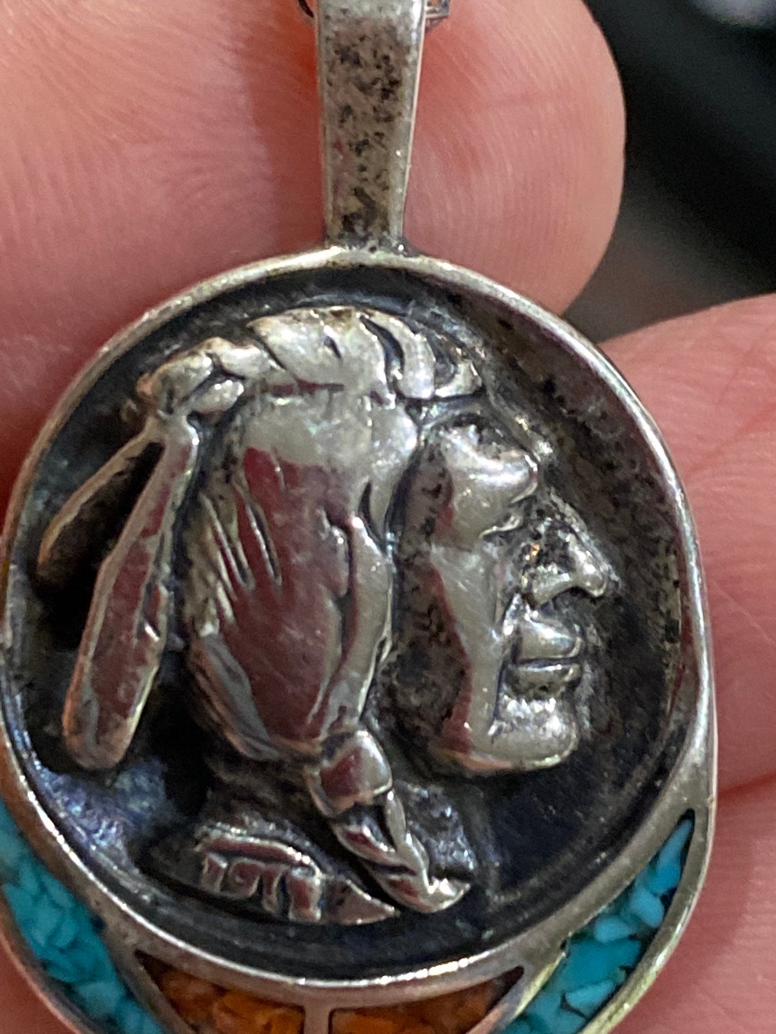 Custom Made Indian Head Nickel Pendant Sterling Silver With Etsy