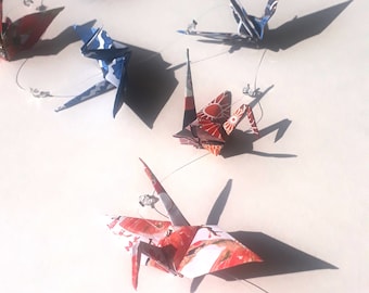 Origami Crane Mobile with Swarovski Detail - FREE UK Shipping