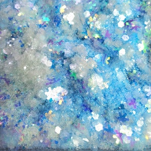 10 grams Snowy frozen glitter mix glows in the dark perfect for DIY and crafts image 1