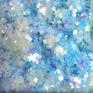 10 grammes de mélange de paillettes glacées Snowy - brille dans le noir ! - parfait pour le bricolage et l'artisanat ! -