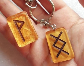 Runes Resin Keychain or Magnets -