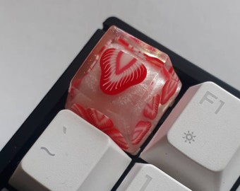 Artisan Keycaps - ESC key - oem and sa profile -  Fruit Salad Edition! Strawberry - FREE UK Shipping