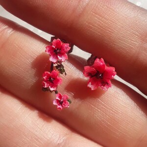 Cherry Blossom / Sakura stud earrings Unique gift image 2