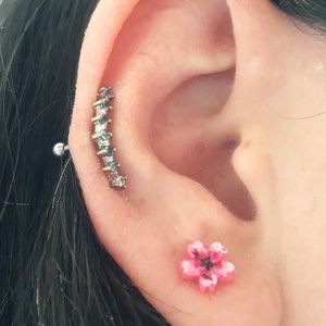 Cherry Blossom / Sakura stud earrings Unique gift image 4