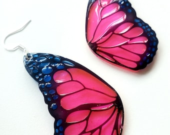 Butterfly open wings dangles earrings - Unique gift - Different colours to choose!